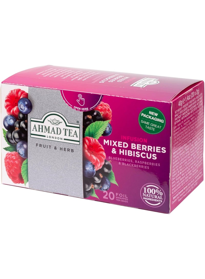 أحمد تي احمد تى شاى مزيج من التوت البرى والكركدية 20 فتلة - Image 2