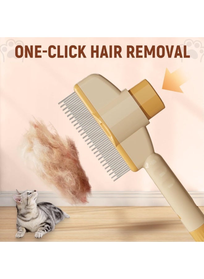 مشط لإزالة شعر الحيوانات الأليفة ومشط للبراغيث، فرشاة للقطط للشعر القصير والطويل ومشط شعر القطط، مستلزمات العناية بالقطط ( قطعة واحدة) - Image 4
