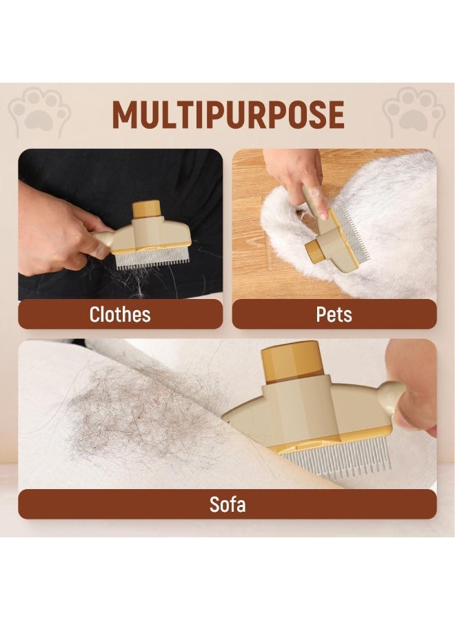 مشط لإزالة شعر الحيوانات الأليفة ومشط للبراغيث، فرشاة للقطط للشعر القصير والطويل ومشط شعر القطط، مستلزمات العناية بالقطط ( قطعة واحدة) - Image 3