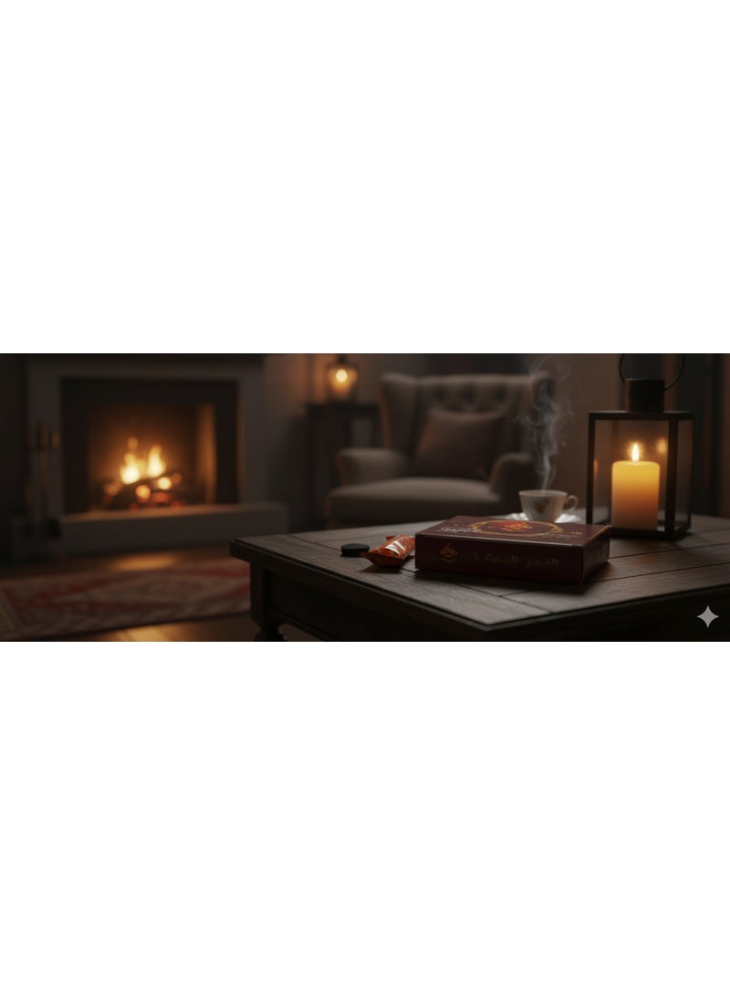 فحم سريع الاشتعال – أقراص فحم طويلة الأمد للبخور والشيشة والعطور – 100 قطعة (35 ملم) - Image 2