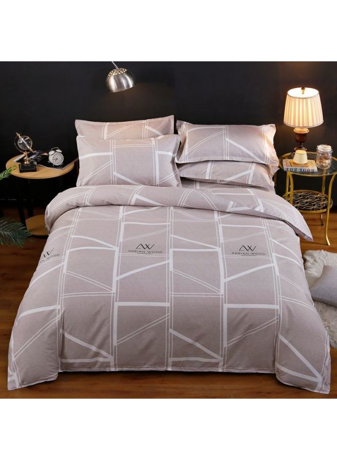 Thickened Large Edition Flower Sanding Skin-Friendly Non-Cotton Four-Piece Set Single And Double Bed Sheet Quilt Cover Dormitory Three-Piece Set Bed Dream Domain-Color:Tb*028*design Elements-Specifications:Quilt Cover 1.5*2.0+sheet+pillowcase*1 - Image 1