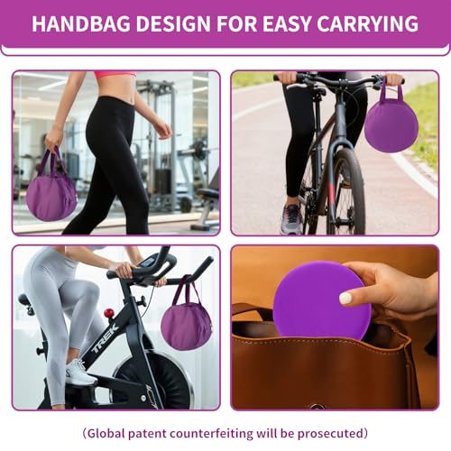 ECOESPTI Yoga Knee Pad, 1.57 Inch Thick, Memory Foam and EPE Foam, for Knees Elbows Wrist Hands Head Yoga Pilates Work Out Kneeling Pad, Exercise Mat 2 purple - Image 2
