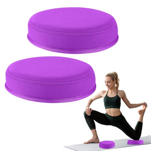 ECOESPTI Yoga Knee Pad, 1.57 Inch Thick, Memory Foam and EPE Foam, for Knees Elbows Wrist Hands Head Yoga Pilates Work Out Kneeling Pad, Exercise Mat 2 purple - Image 1