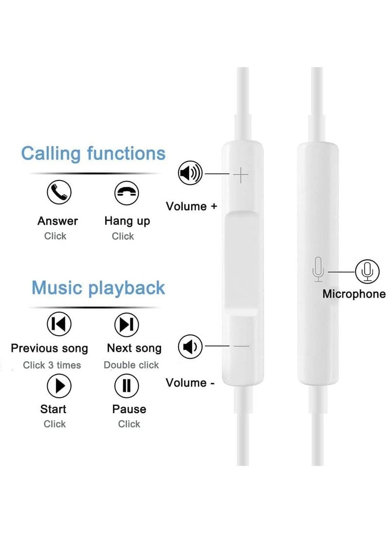 HuHa - USB C Headphone, Type C Wired Earphones with Microphone and Volume Control, in-Ear Earbud Noise Isolating Handsfree for Google Pixel OnePlus Samsung Galaxy iPad Pro MacBook OPPO Xiaomi - Image 1