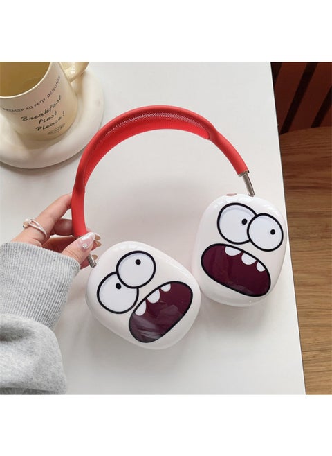 Funny Black And White Expression Film Shell For Apple Airpods Max Protective Case Headset Headset All-inclusive-Specifications:White Expression Airpods Max Protective Case Pair