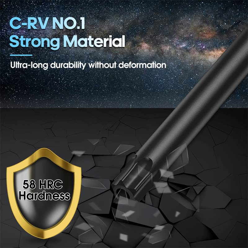 DISEN 36PC Allen Wrench Set, SAE & Metric Hex Key Set Torx Star Key Set, Long Arm Ball Head Design with T-Handle, Heat Treated Chrome Vanadium Steel - Image 2