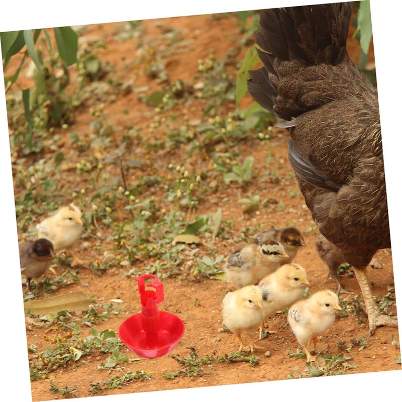 10 Pcs Automatic Poultry Water Cups Adjustable Water Flow Plastic Drinking Bowls for Chick Duck Bunny Pigeon - Image 5