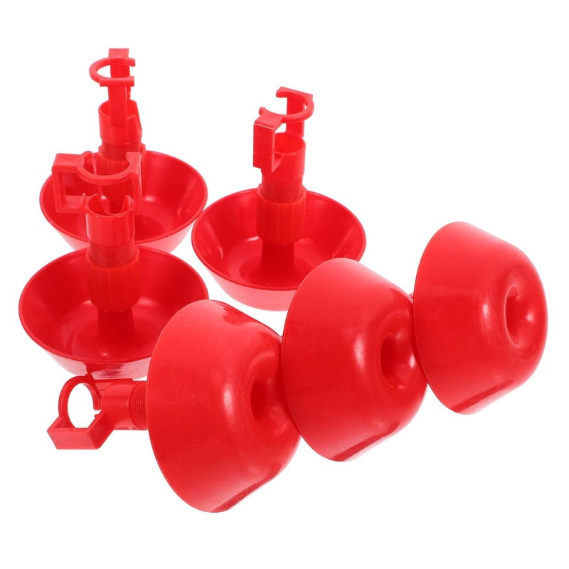 10 Pcs Automatic Poultry Water Cups Adjustable Water Flow Plastic Drinking Bowls for Chick Duck Bunny Pigeon - Image 2