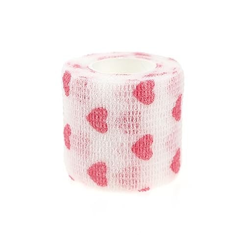 KEQCQE Self Adhesive Bandage Wrap Animal Cohesive Bandage Self Adherent Wrap First Aid Tape for Dogs Cats Horses Birds & Wrist Healing Ankle Sprain (2 Inch Heart 6 Rolls) - Image 3
