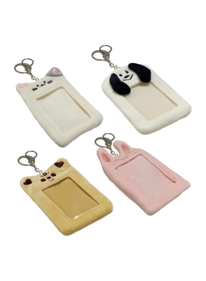 عام 4 قطعة الكرتون أفخم صور حامل البطاقة ، KPOP صور حامل البطاقة مع مفتاح سلسلة ، وقفل جراد البحر ، KPOP صور حامل البطاقة مربع ، ومناسبة لمحبي KPOP كما KPOP صور حامل البطاقة ، - Image 1