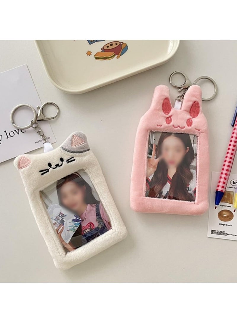 عام 4 قطعة الكرتون أفخم صور حامل البطاقة ، KPOP صور حامل البطاقة مع مفتاح سلسلة ، وقفل جراد البحر ، KPOP صور حامل البطاقة مربع ، ومناسبة لمحبي KPOP كما KPOP صور حامل البطاقة ، - Image 2