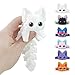 TiTiC 3D Printed Animals Articulated Flexible Fidget Toy8 Inches 3D Printed Fox Perfect Desk Pet for Animal Collectors Easter Basket Essentials White - Image 2