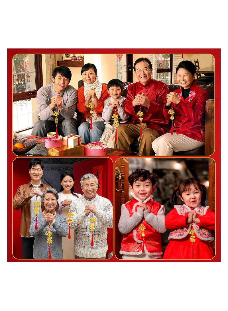 16PCS Chinese New Year Decorations, 2024 Year of Dragon Lucky Charm, Feng Shui Tassel Hanging Pendants Ornaments, for New Year Home Health Wealth Success Lucky Decor, 2024 Lunar Decorations - Image 4