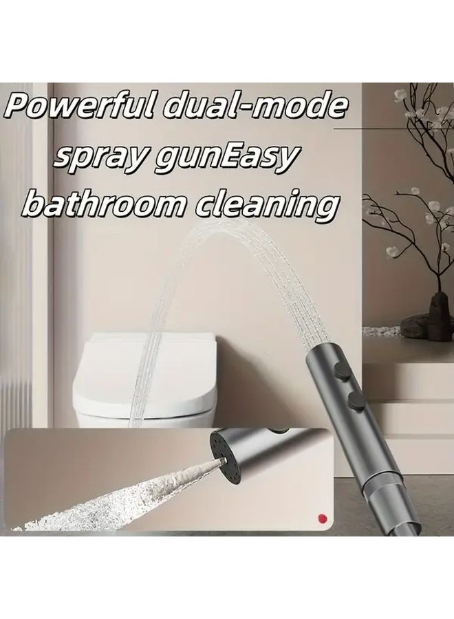 Dark Grey Digital Shower Gun Wall Mounted Rainfall System 4 Jets Adjustable Pressure Temperature - Image 5