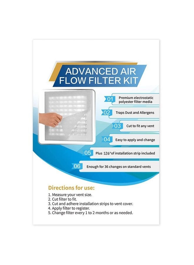 فلتر فتحة التهوية، 12 بوصة × 12 بوصة، فلاتر تهوية ورقية مضادة للغبار، فلتر تهوية مكيف الهواء، فلتر بديل لتحسين جودة الهواء لنظام التدفئة والتهوية وتكييف الهواء ومدخل التدفئة - Image 1