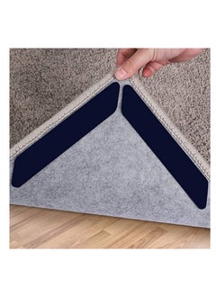 Peachjoy 16 Pcs Rug Tape, Double Sided Washable Removable Prevent Curling Rug Corner Holder, Keep Rug in Place Non Slip Adhesive Rug Stopper for Hardwood Floors and Tile  - Image 1
