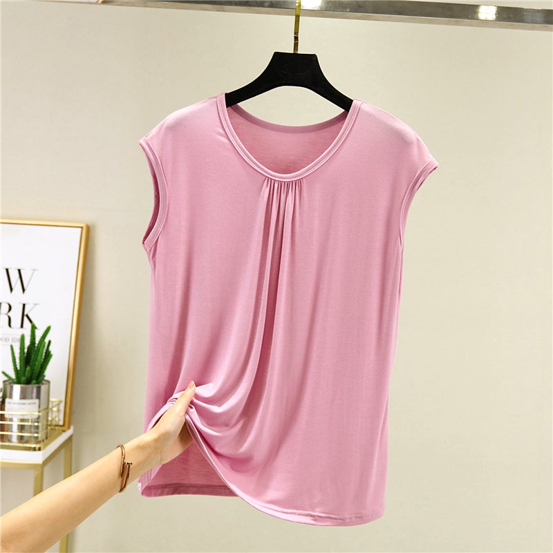Vintage Camisole Women'S Summer Outer Wear Loose Large Size Inner Base Sleeveless Thin Top - Image 3