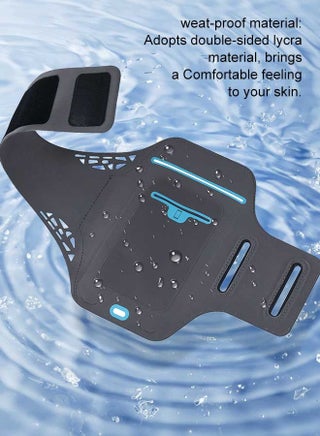 سوار ذراعي رياضي لهاتف آيفون 17/16/15/14/13/12 برو/ماكس/8 بلس/XR، حامل مفتاح وبطاقة للجيم والجري واللياقة البدنية، غطاء ذراعي لهاتف سامسونج S25/S24/S23/S22/بلس/نوت وجوجل بكسل (أسود) - view 5