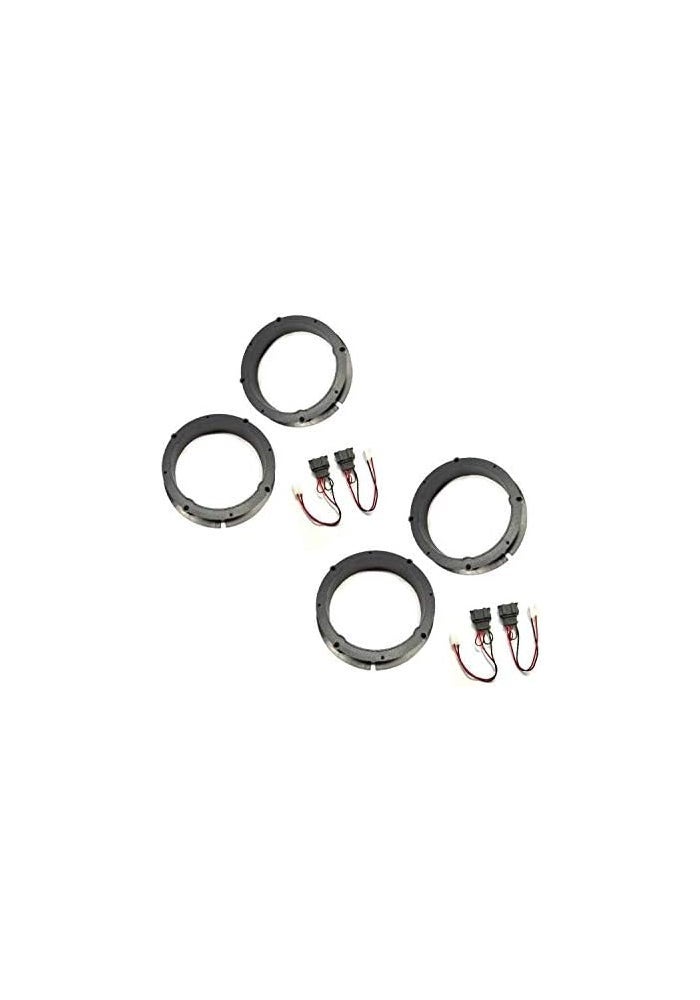 ASC Audio Speaker Install Adapter Door Plates with Wire Harness for VW Volkswagen (2009-2015, 2 Pair, 6.5in)
