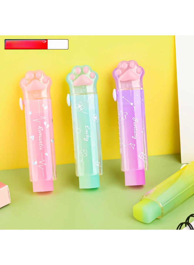 TwinGo Manufacturers Creative Push-pull Rubber Jelly Gradient Color Push Pen Eraser Clean Operation Special - Image 2
