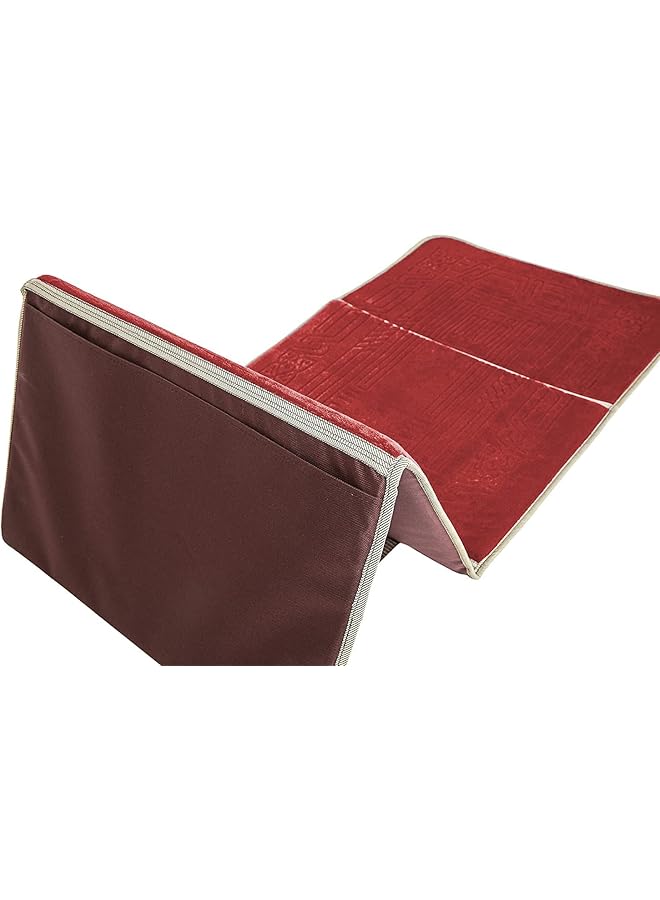 erorex Floodable Praying Mat Foldable Meditation Mat With Back Rest Prayer Rug With Carrying Bag Poratble Cushioned And Padded Prayer Rug For Salah Size 110  - Image 3