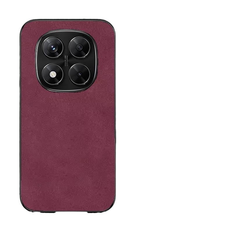 غطاء واقي بملمس جلد لـ Redmi Note 14 Pro مع مقاوم للصدمات وحماية من السقوط مع مقاوم للصدمات مع تغطية كاملة مع ملمس جلد باللون أحمر باللون الأحمر - Image 1