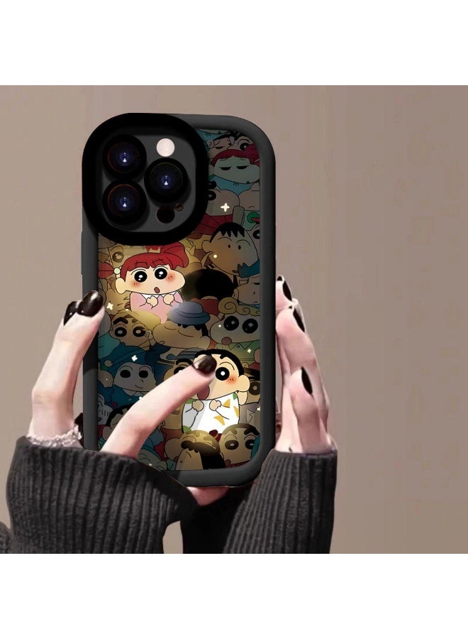 NIBEMINENT Xiao Xin Ni Ni Protective TPU Case Cover For iPhone 16 Pro Max, Black - Image 2