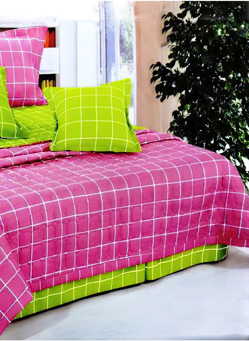 Hours 4 Pieces Comforter Set Single Size 160 X 210 Cm Solid Color Reversible Bedding Set for All Seasons  - Image 3