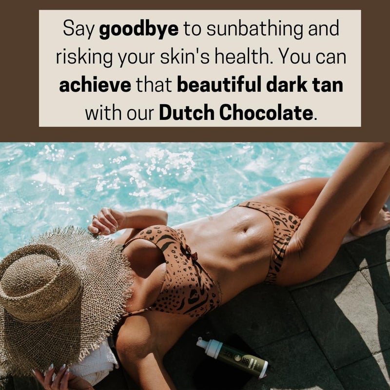 Bronze Cactus Dutch Chocolate Deluxe Self Tanner Mousse â€“ | Violet Base to Neutralize Orange Undertones | Natural Rich Brown Tan | Vegan & Cruelty-Free | Fast Dry | Hydrating with Hyaluronic Acid - Image 2