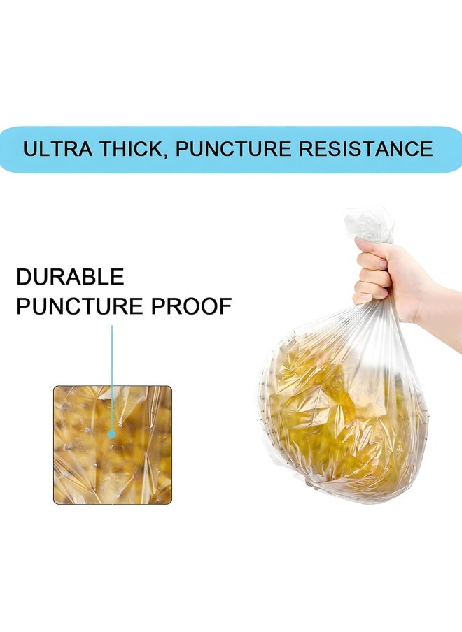 SOSOHOME - 2 Gallon Small Plastic Trash Bags, 7.5 Liters Clear Wastebasket Liners Garbage Bags For Home, Office, Bathroom, 100 Counts - Image 1