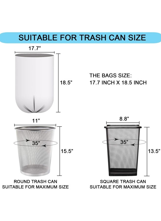 SOSOHOME - 2 Gallon Small Plastic Trash Bags, 7.5 Liters Clear Wastebasket Liners Garbage Bags For Home, Office, Bathroom, 100 Counts - Image 1