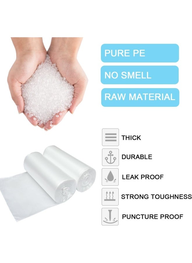 SOSOHOME - 2 Gallon Small Plastic Trash Bags, 7.5 Liters Clear Wastebasket Liners Garbage Bags For Home, Office, Bathroom, 100 Counts - Image 1