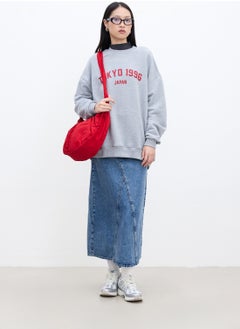 Manuka Flounce Hem Denim Skirt Blue  - Image 2