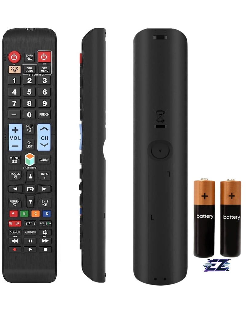 ELTRAZONE Universal Remote Control for All Samsung Smart TV LED LCD LED QLED SUHD UHD HDTV Smart TV Plasma 4K 3D with Netflix Prime Video Buttons Backlight with battery - Image 1