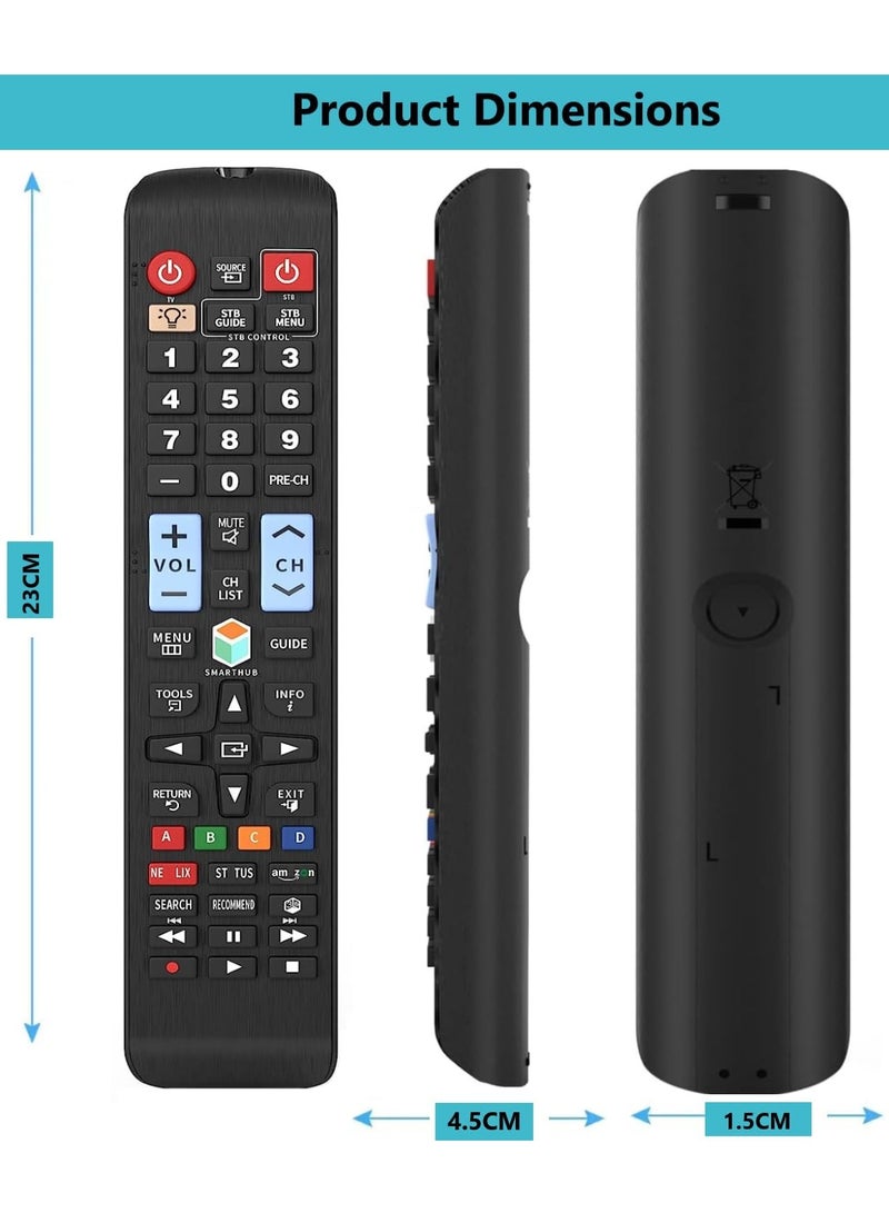 ELTRAZONE Universal Remote Control for All Samsung Smart TV LED LCD LED QLED SUHD UHD HDTV Smart TV Plasma 4K 3D with Netflix Prime Video Buttons Backlight with battery - Image 5