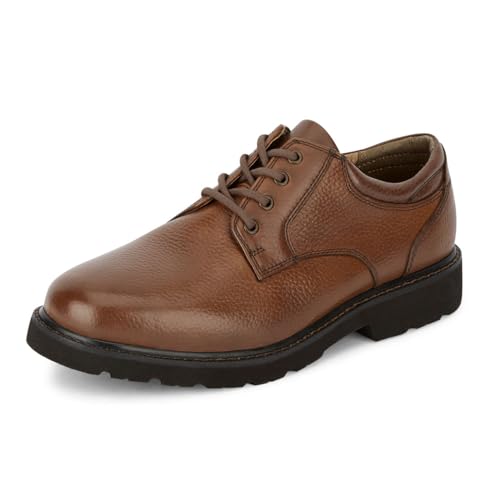 Dockers Men's Shelter Plain Toe Oxford,Dark Tan Full Grain Leather,11 M US - Image 1