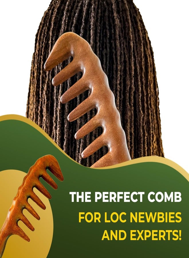 Locsanity Wide Tooth Comb - Large Tooth Detangling Comb for Dreadlocks, Microlocks, Sisterlocks, Curly Hair - Ergonomic Handle for Scalp Care, Tangle-Free Styling, and Professional Grooming - Image 4