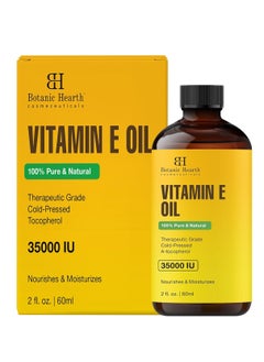 Botanic Hearth Botanic Hearth Vitamin E Oil | 100% Pure and Natural oil for Growth of Nails, Hair, Eyebrows & Eyelashes | 35,000 IU | Hair & Body Oil with Eyebrow & Eyelash Brush| 2 Fl Oz  - Image 2