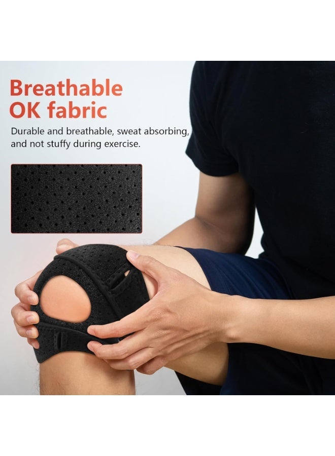 COYO Knee Brace for Women & Men - Adjustable Support with Side Stabilizers & Patella Gel Pad - Relief for Meniscus Tear, Arthritis, Injury Recovery - Runnings, Workout (Black) - Image 2