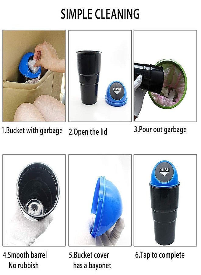 Lepose Vehicle Automotive Cup Holder Garbage Can Small Mini Trash Bin Car Trash Garbage Can for Car Office Home - Pack of 1 (Assorted Colour) - Image 5