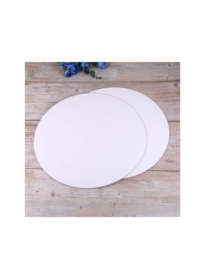 WYBOT 6PCS 20CM Round Canvas Drawing Board Premium Art Painting Board Artist Round Shape Canvas Board Oil Paint Canvas Sketchpad canvases for Painting Art canvases for Painting(White - Image 3