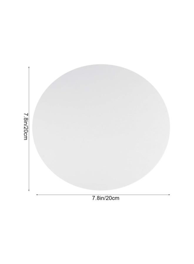 WYBOT 6PCS 20CM Round Canvas Drawing Board Premium Art Painting Board Artist Round Shape Canvas Board Oil Paint Canvas Sketchpad canvases for Painting Art canvases for Painting(White - Image 1