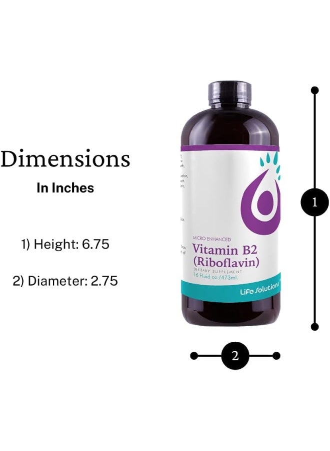 Life Solutions Vitamin B2 Liquid Dietary Supplement for Adults - Image 3