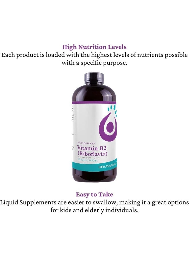 Life Solutions Vitamin B2 Liquid Dietary Supplement for Adults - Image 4