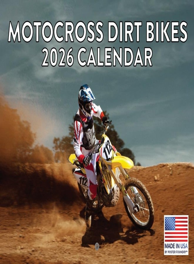 Poster Foundry Motocross Dirt Bike Calendar 2026 Dirtbike Motorcycle Monthly Wall Calender 12 Month | American Made In The USA - Image 1