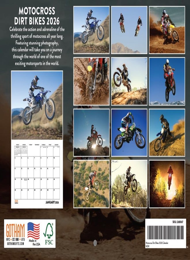 Poster Foundry Motocross Dirt Bike Calendar 2026 Dirtbike Motorcycle Monthly Wall Calender 12 Month | American Made In The USA - Image 2