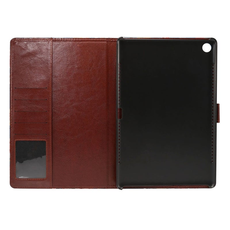 Dibase For Huawei Mediapad M5 10.8 Inch Cowboy Leather Case Surface Pu Leather Case With Holder & Card Slots & Wallet( Blue) - Image 4