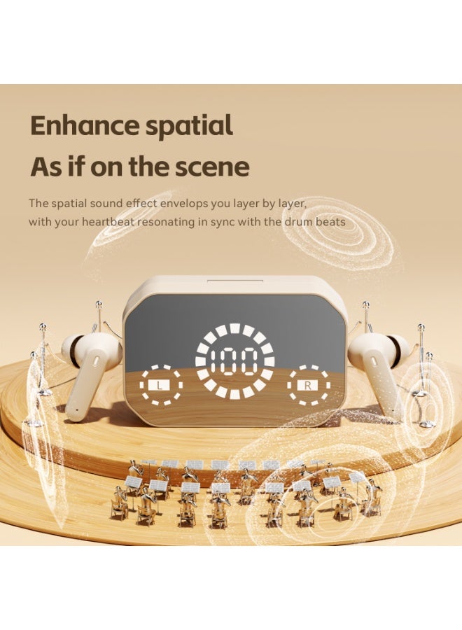 مُوطْمُوك  M154 سماعات لاسلكية, سماعات بلوتوث 6.0 في الأذن مع شاشة LED, سماعات بلوتوث جديدة صغيرة عميقة باس صوت ستيريو, إلغاء الضوضاء للمكالمات الواضحة, سماعات الأذن الخفيفة الوزن في الرياضة, العمل, السفر - Image 3