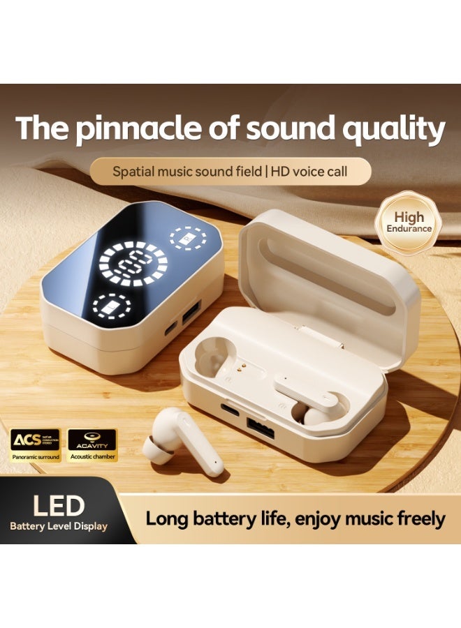 مُوطْمُوك  M154 سماعات لاسلكية, سماعات بلوتوث 6.0 في الأذن مع شاشة LED, سماعات بلوتوث جديدة صغيرة عميقة باس صوت ستيريو, إلغاء الضوضاء للمكالمات الواضحة, سماعات الأذن الخفيفة الوزن في الرياضة, العمل, السفر - Image 2