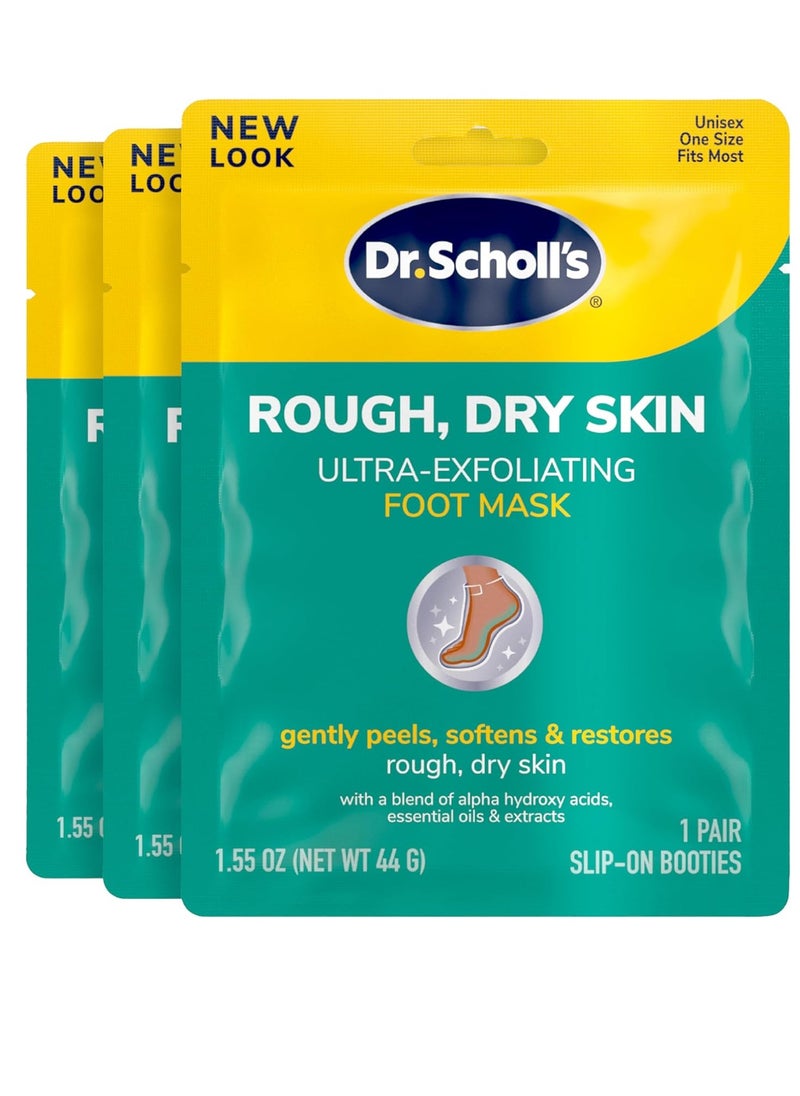 Dr. Scholl's Dr. Scholl's Rough, Dry Skin Ultra Exfoliating Foot Peeling Mask, 3 Pairs Moisturizing Socks Gently Peels and Softens, with Urea, Dry Skin Callus Remover for Feet  - Image 1